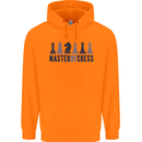 Master of Chess Mens 80% Cotton Hoodie Orange