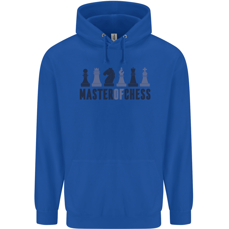 Master of Chess Mens 80% Cotton Hoodie Royal Blue