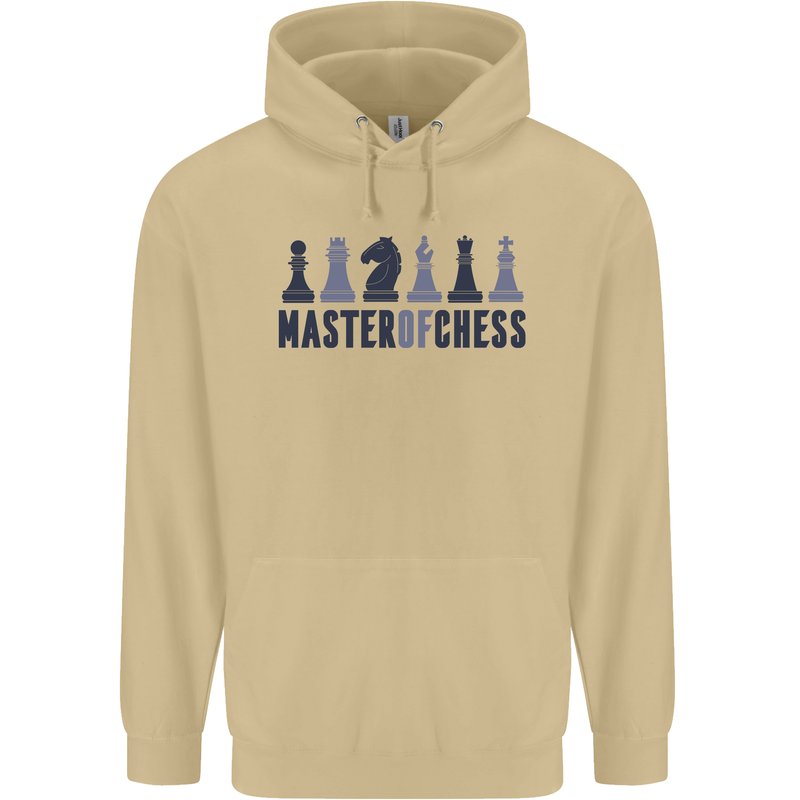 Master of Chess Mens 80% Cotton Hoodie Sand