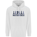 Master of Chess Mens 80% Cotton Hoodie White