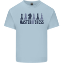 Master of Chess Mens Cotton T-Shirt Tee Top Light Blue