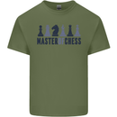 Master of Chess Mens Cotton T-Shirt Tee Top Military Green