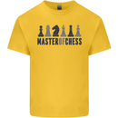 Master of Chess Mens Cotton T-Shirt Tee Top Yellow