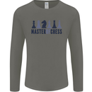 Master of Chess Mens Long Sleeve T-Shirt Charcoal