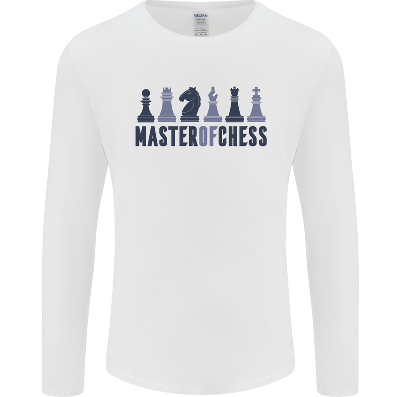 Master of Chess Mens Long Sleeve T-Shirt White