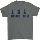 Master of Chess Mens T-Shirt 100% Cotton Charcoal