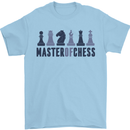 Master of Chess Mens T-Shirt 100% Cotton Light Blue