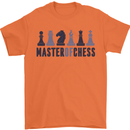 Master of Chess Mens T-Shirt 100% Cotton Orange