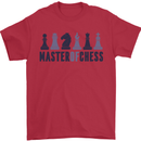 Master of Chess Mens T-Shirt 100% Cotton Red