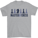 Master of Chess Mens T-Shirt 100% Cotton Sports Grey