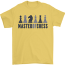 Master of Chess Mens T-Shirt 100% Cotton Yellow