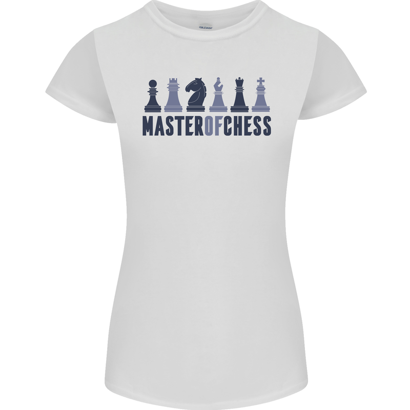 Master of Chess Womens Petite Cut T-Shirt White