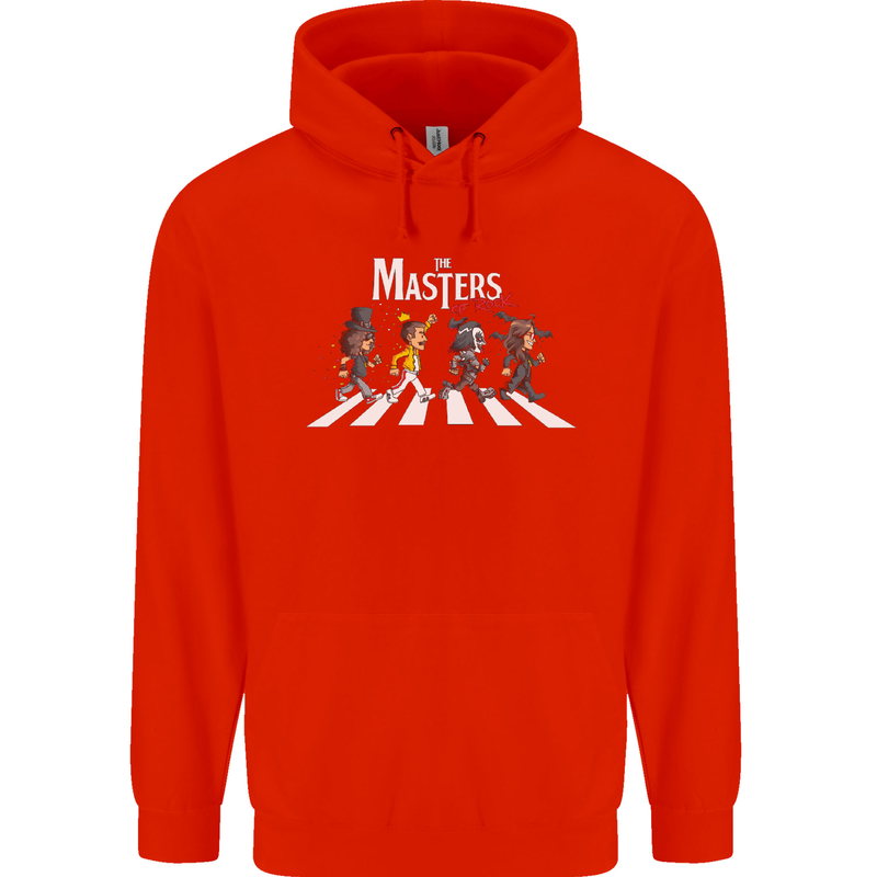 Masters of Rock Band Music Heavy Metal Childrens Kids Hoodie Bright Red