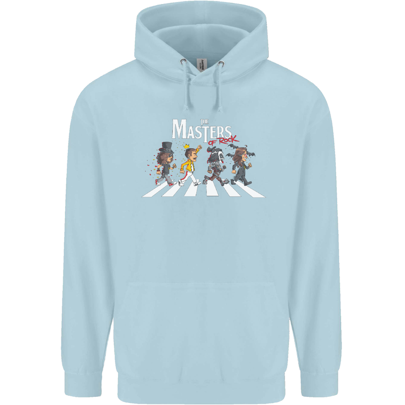 Masters of Rock Band Music Heavy Metal Childrens Kids Hoodie Light Blue