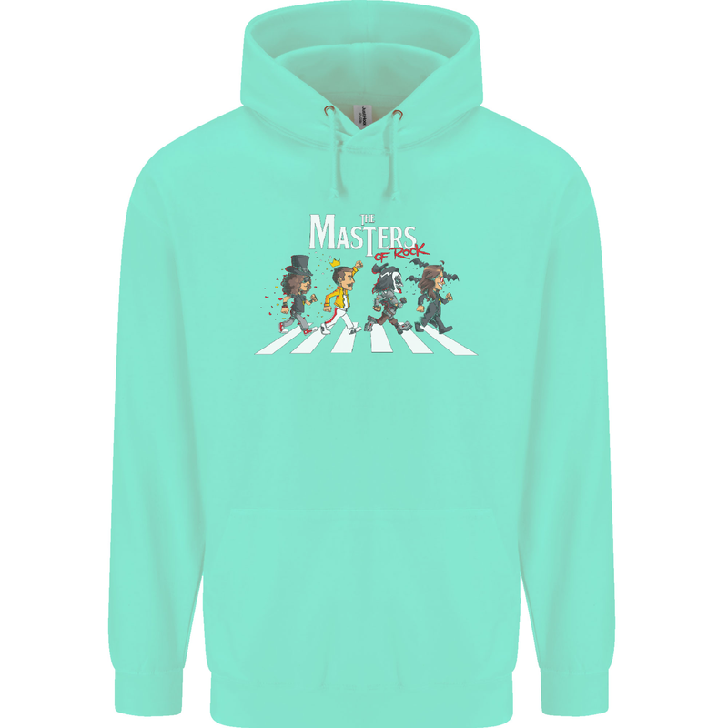Masters of Rock Band Music Heavy Metal Childrens Kids Hoodie Peppermint