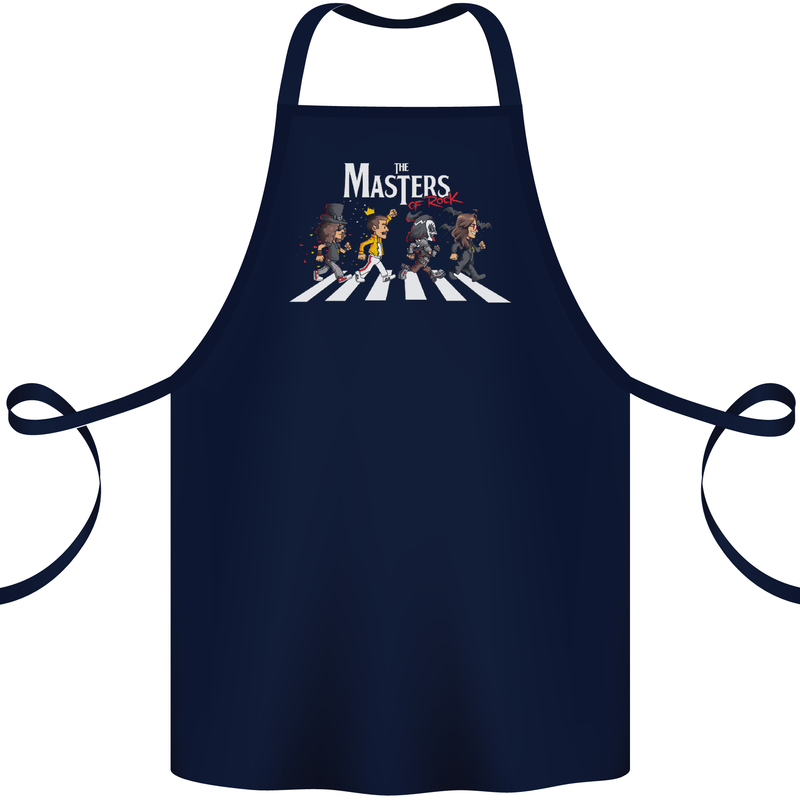 Masters of Rock Band Music Heavy Metal Cotton Apron 100% Organic Navy Blue
