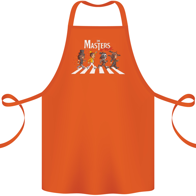 Masters of Rock Band Music Heavy Metal Cotton Apron 100% Organic Orange