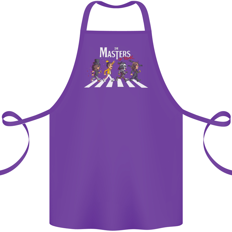 Masters of Rock Band Music Heavy Metal Cotton Apron 100% Organic Purple
