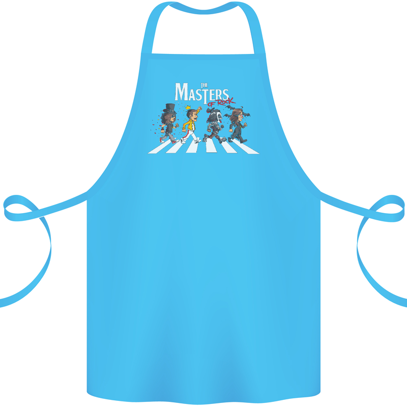 Masters of Rock Band Music Heavy Metal Cotton Apron 100% Organic Turquoise