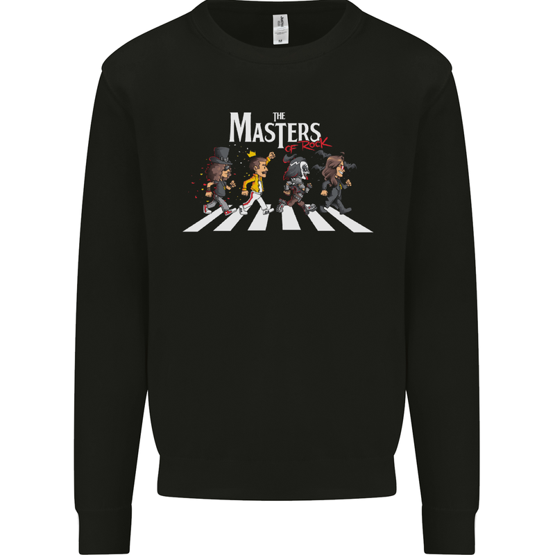 Masters of Rock Band Music Heavy Metal Kids Sweatshirt Jumper Black