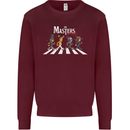 Masters of Rock Band Music Heavy Metal Kids Sweatshirt Jumper Maroon