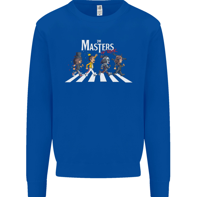 Masters of Rock Band Music Heavy Metal Kids Sweatshirt Jumper Royal Blue