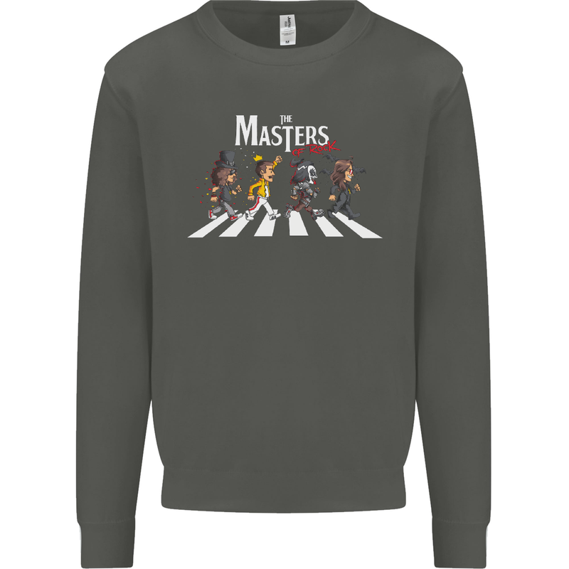 Masters of Rock Band Music Heavy Metal Kids Sweatshirt Jumper Storm Grey