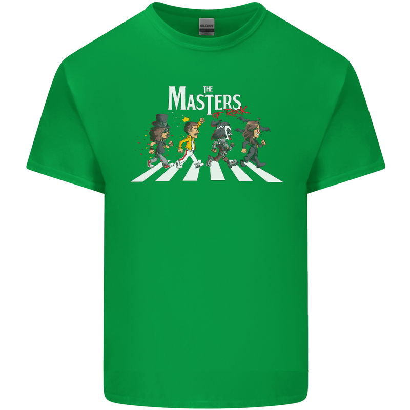 Masters of Rock Band Music Heavy Metal Kids T-Shirt Childrens Irish Green