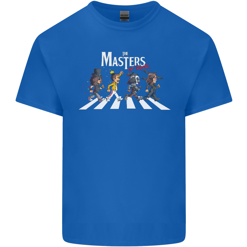 Masters of Rock Band Music Heavy Metal Kids T-Shirt Childrens Royal Blue