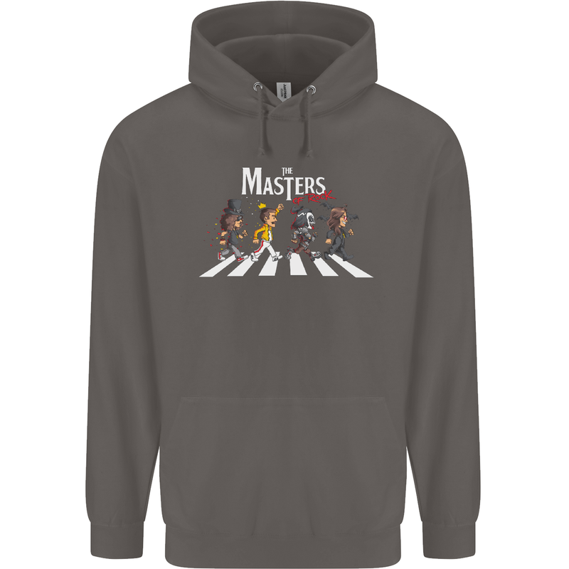 Masters of Rock Band Music Heavy Metal Mens 80% Cotton Hoodie Charcoal