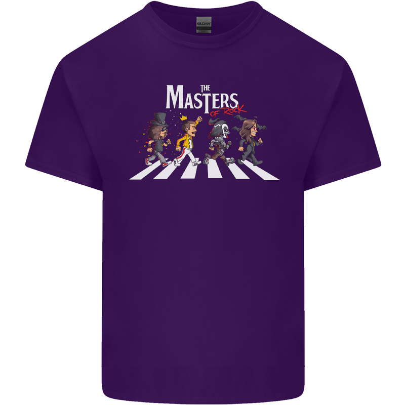 Masters of Rock Band Music Heavy Metal Mens Cotton T-Shirt Tee Top Purple
