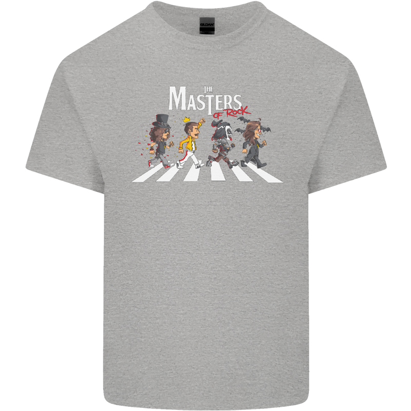 Masters of Rock Band Music Heavy Metal Mens Cotton T-Shirt Tee Top Sports Grey