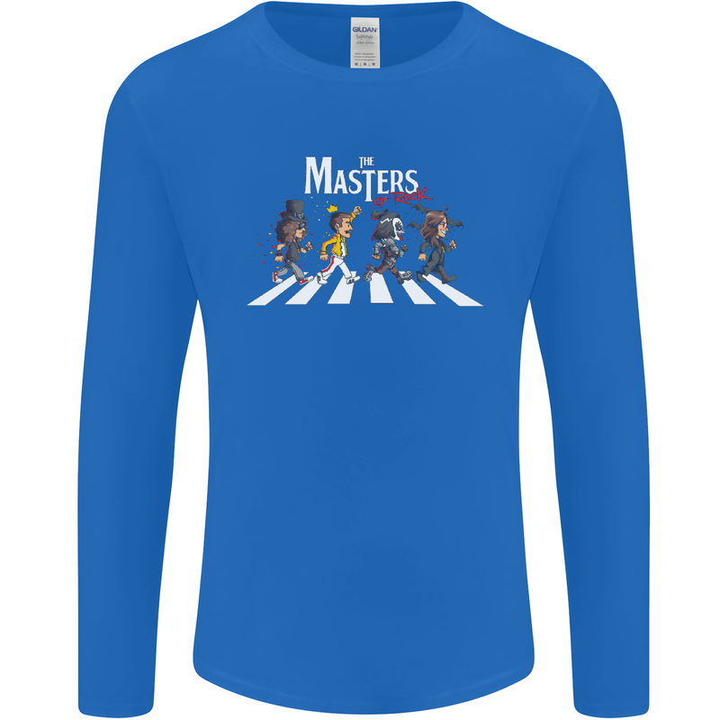 Masters of Rock Band Music Heavy Metal Mens Long Sleeve T-Shirt Royal Blue