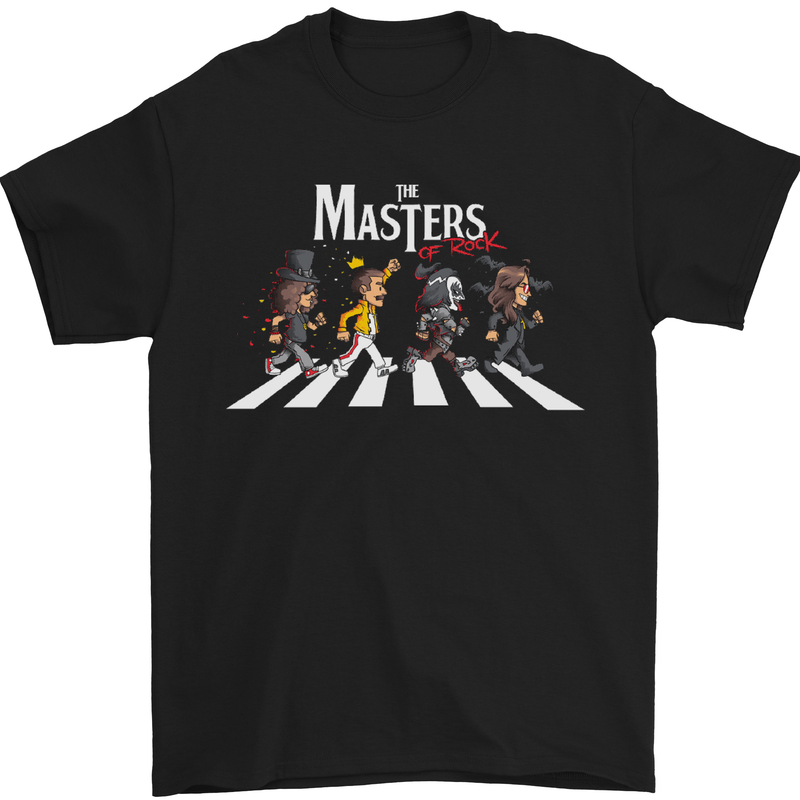 Masters of Rock Band Music Heavy Metal Mens T-Shirt Cotton Gildan Black