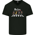 Masters of Rock Band Music Heavy Metal Mens V-Neck Cotton T-Shirt Black