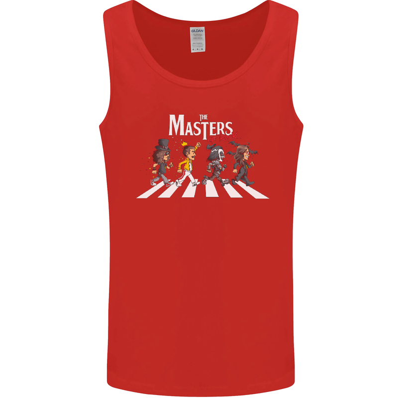 Masters of Rock Band Music Heavy Metal Mens Vest Tank Top Red