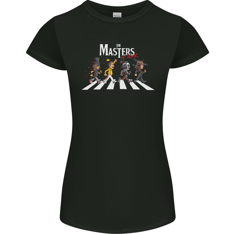 Masters of Rock Band Music Heavy Metal Womens Petite Cut T-Shirt Black