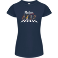 Masters of Rock Band Music Heavy Metal Womens Petite Cut T-Shirt Navy Blue