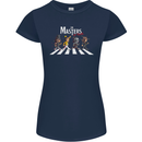 Masters of Rock Band Music Heavy Metal Womens Petite Cut T-Shirt Navy Blue