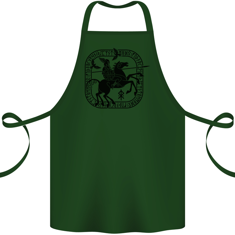 Masters of the Sea Vikings Valhalla Sailing Sailor Cotton Apron 100% Organic Forest Green