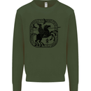 Masters of the Sea Vikings Valhalla Sailing Sailor Kids Sweatshirt Jumper Forest Green