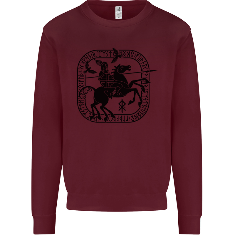 Masters of the Sea Vikings Valhalla Sailing Sailor Kids Sweatshirt Jumper Maroon