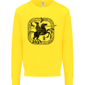 Masters of the Sea Vikings Valhalla Sailing Sailor Kids Sweatshirt Jumper Yellow