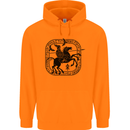 Masters of the Sea Vikings Valhalla Sailing Sailor Mens 80% Cotton Hoodie Orange