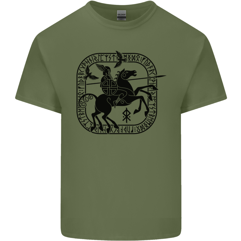 Masters of the Sea Vikings Valhalla Sailing Sailor Mens Cotton T-Shirt Tee Top Military Green