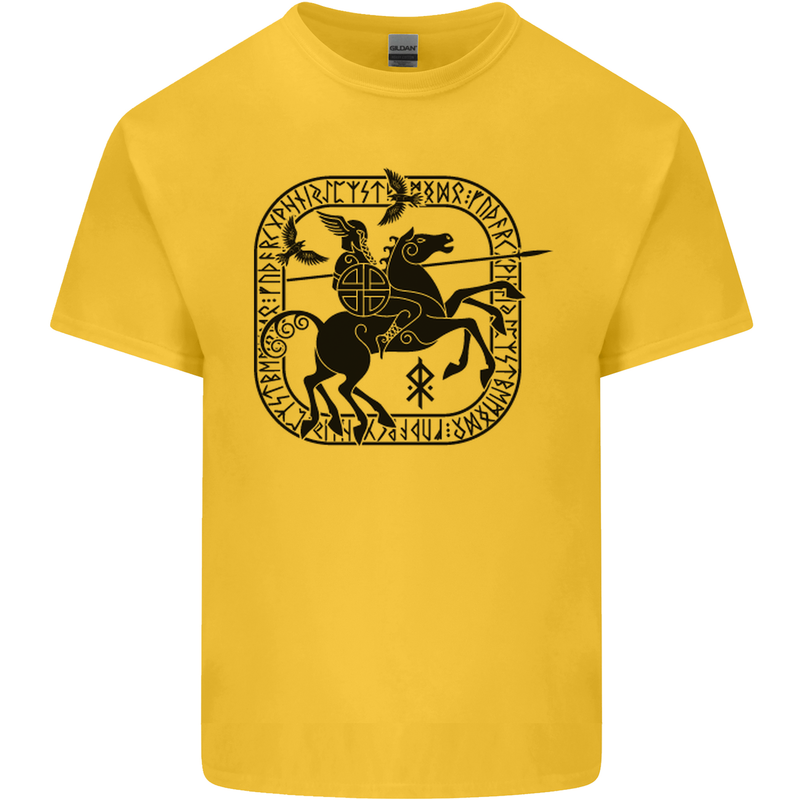 Masters of the Sea Vikings Valhalla Sailing Sailor Mens Cotton T-Shirt Tee Top Yellow