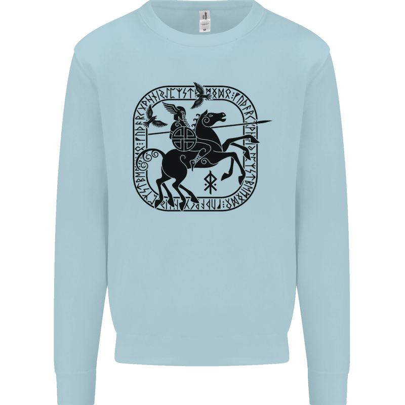 Masters of the Sea Vikings Valhalla Sailing Sailor Mens Sweatshirt Jumper Light Blue