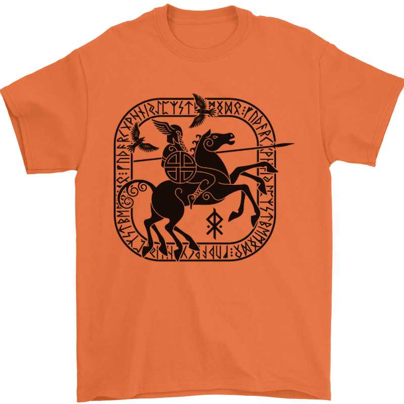 Masters of the Sea Vikings Valhalla Sailing Sailor Mens T-Shirt Cotton Gildan Orange