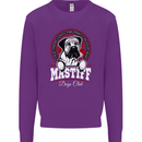 Mastiff Heart Funny Dog Kids Sweatshirt Jumper Purple