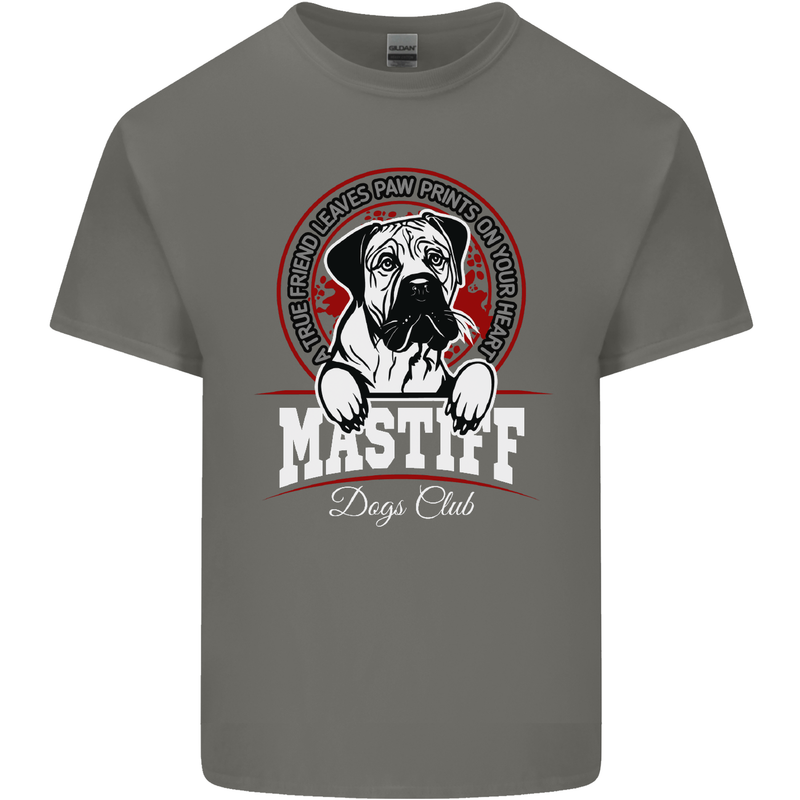 Mastiff Heart Funny Dog Kids T-Shirt Childrens Charcoal
